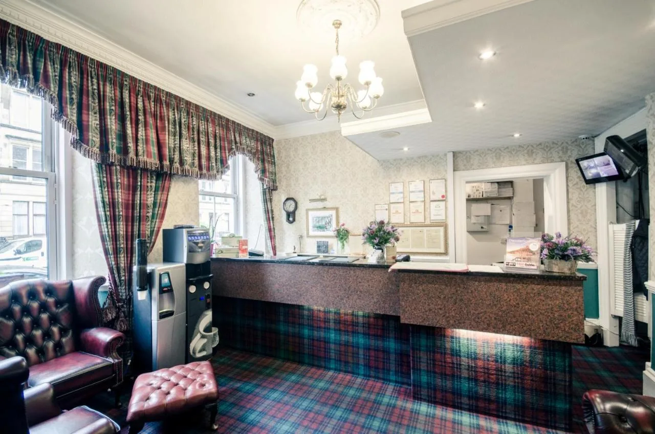 Reception with tartan carpet