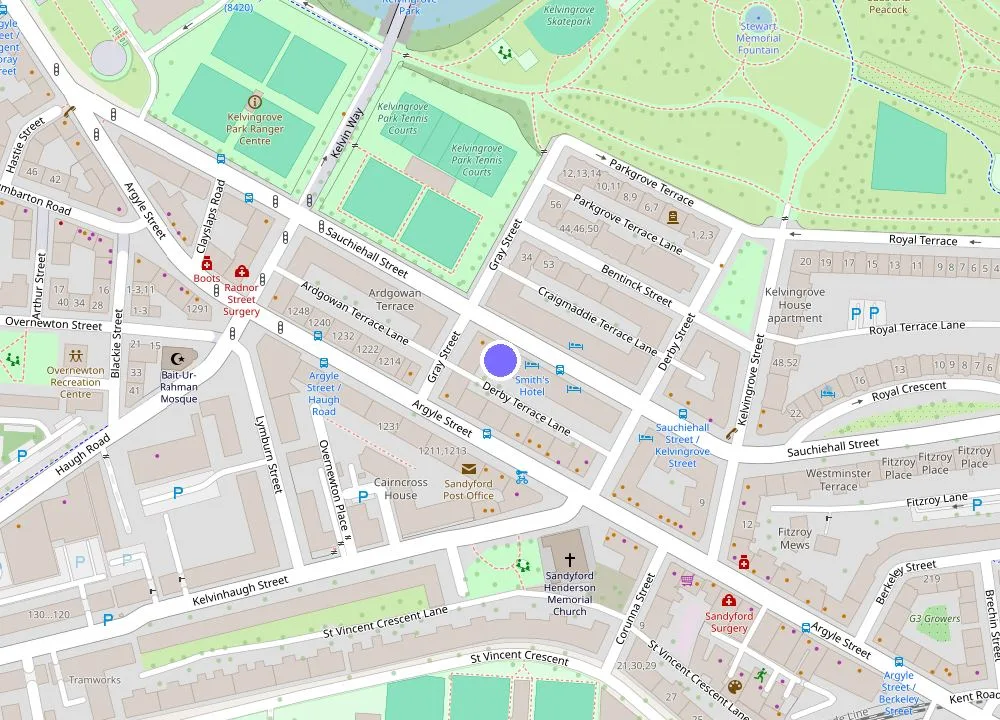 Map: Argyll Hotel